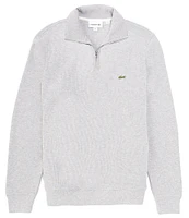 Lacoste Ribbed Quarter-Zip Pullover