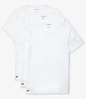 Lacoste Short Sleeve Slim-Fit Crew Neck Undershirts 3-Pack