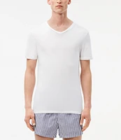 Lacoste Short Sleeve V-Neck Slim Fit Undershirt 3-Pack