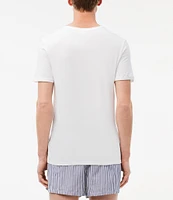 Lacoste Short Sleeve V-Neck Slim Fit Undershirt 3-Pack