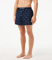 Lacoste Solid/Printed 3#double; Inseam Boxer Briefs 3-Pack