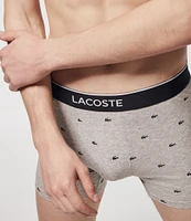 Lacoste Solid/Printed 5#double; Inseam Boxer Briefs 3-Pack