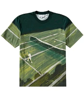 Lacoste Tennis Court Graphic Short Sleeve T-Shirt