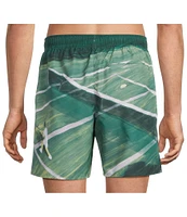 Lacoste Tennis Court Print 6#double; Inseam Swim Trunks