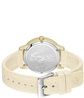 Lacoste Women's 12.12 Quartz Analog Champagne Silicone Strap Watch