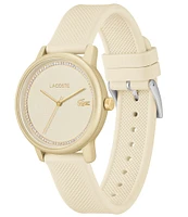 Lacoste Women's 12.12 Quartz Analog Champagne Silicone Strap Watch