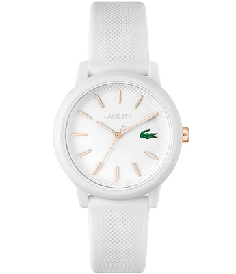 Lacoste Women's 12.12 Quartz Analog White Silicone Strap Watch