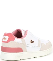 Lacoste Women's T-Clip Contrasted Collar Leather Court Sneakers