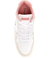 Lacoste Women's T-Clip Contrasted Collar Leather Court Sneakers