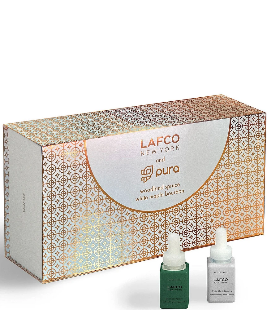 LAFCO New York Pura 4 Smart Fragrance Diffuser x LAFCO New York Woodland Spruce & White Maple Bourbon Set