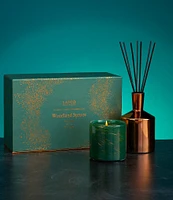 LAFCO New York Woodland Spruce Classic Candle & Reed Diffuser Set