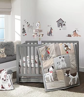 Lambs & Ivy Bow Wow Collection Dog/Puppy Nursery 3-Piece Nursery Baby Crib Bedding Set