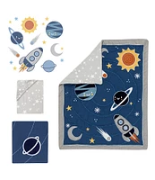 Lambs & Ivy Milky Way Collection Space Galaxy 4-Piece Nursery Baby Crib Bedding Set