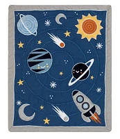 Lambs & Ivy Milky Way Collection Space Galaxy 4-Piece Nursery Baby Crib Bedding Set