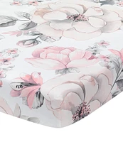 Lambs & Ivy Signature Botanical Baby Watercolor Floral 4-Piece Nursery Crib Bedding Set