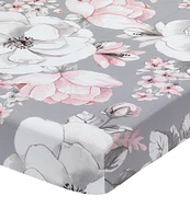 Lambs & Ivy Signature Botanical Baby Watercolor Floral Cotton Fitted Crib Sheet