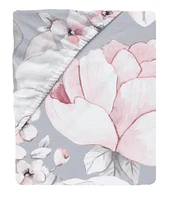 Lambs & Ivy Signature Botanical Baby Watercolor Floral Cotton Fitted Crib Sheet