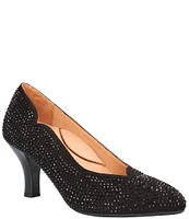 L'Amour Des Pieds Bamelle Rhinestone Suede Pumps