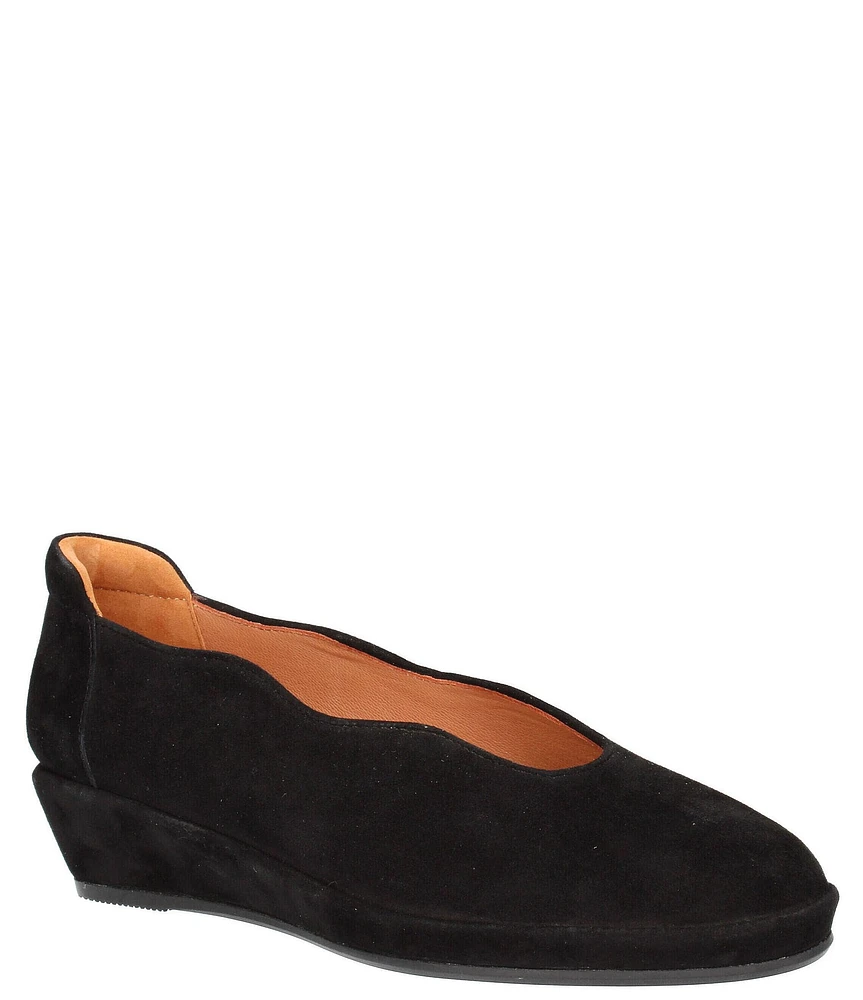 L'Amour Des Pieds Bellara Suede Wedge Slip-On Pumps