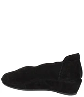 L'Amour Des Pieds Bellara Suede Wedge Slip-On Pumps