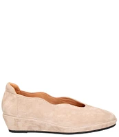 L'Amour Des Pieds Bellara Suede Wedge Slip-On Pumps