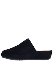 L'Amour Des Pieds Cady Suede Platform Wedge Mules