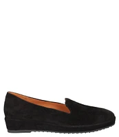 L'Amour Des Pieds Carlow Suede Slip-On Platform Wedge Loafers