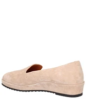 L'Amour Des Pieds Carlow Suede Slip-On Platform Wedge Loafers