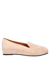 L'Amour Des Pieds Carlow Suede Slip-On Platform Wedge Loafers