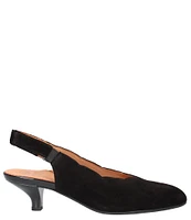 L'Amour Des Pieds Hulda Suede Scalloped Slingback Pumps