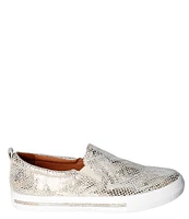 L'Amour Des Pieds Kamada Snake-Embossed Leather Sneakers