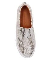 L'Amour Des Pieds Kamada Snake-Embossed Leather Sneakers