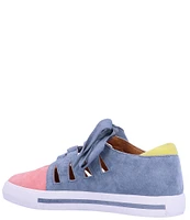 L'Amour Des Pieds Kanav Color Block Suede Cut-Out Sneakers