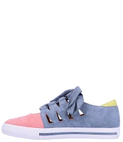 L'Amour Des Pieds Kanav Color Block Suede Cut-Out Sneakers