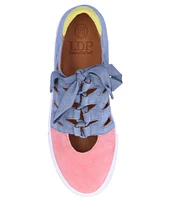 L'Amour Des Pieds Kanav Color Block Suede Cut-Out Sneakers