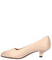 L'Amour Des Pieds Kavan Metallic Leather Kitten Heel Pumps