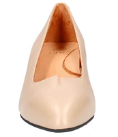 L'Amour Des Pieds Kavan Metallic Leather Kitten Heel Pumps