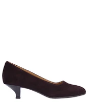 L'Amour Des Pieds Kavan Suede Kitten Heel Pumps