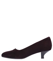 L'Amour Des Pieds Kavan Suede Kitten Heel Pumps