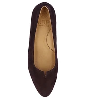 L'Amour Des Pieds Kavan Suede Kitten Heel Pumps