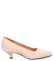 L'Amour Des Pieds Kavan Suede Kitten Heel Pumps