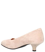 L'Amour Des Pieds Kavan Suede Kitten Heel Pumps