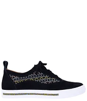 L'Amour Des Pieds Kishen Suede Rhinestone Mesh Sneakers