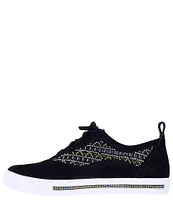 L'Amour Des Pieds Kishen Suede Rhinestone Mesh Sneakers