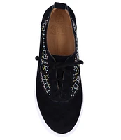 L'Amour Des Pieds Kishen Suede Rhinestone Mesh Sneakers