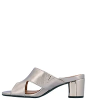 L'Amour Des Pieds Melena Metallic Leather Dress Slides