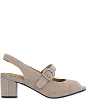 L'Amour Des Pieds Merryn Suede Mary Jane Slingback Pumps