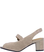 L'Amour Des Pieds Merryn Suede Mary Jane Slingback Pumps