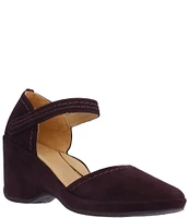 L'Amour Des Pieds Orva Suede Ankle Strap Pumps