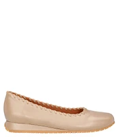 L'Amour Des Pieds Tiffanie Leather Mini Wedge Ballerina Flats